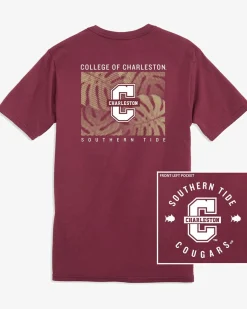 College Of Charleston Halftone Monstera T-Shirt<Southern Tide Outlet