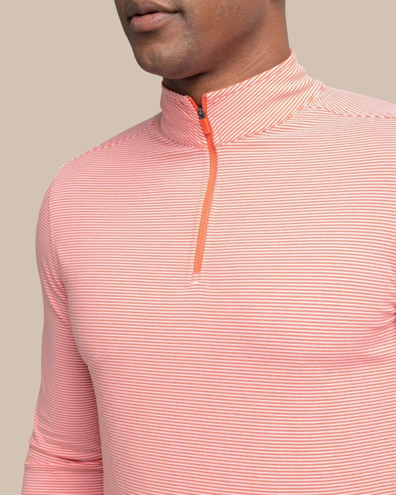 Cruiser Micro-Stripe Heather Quarter Zip<Southern Tide Best Sale