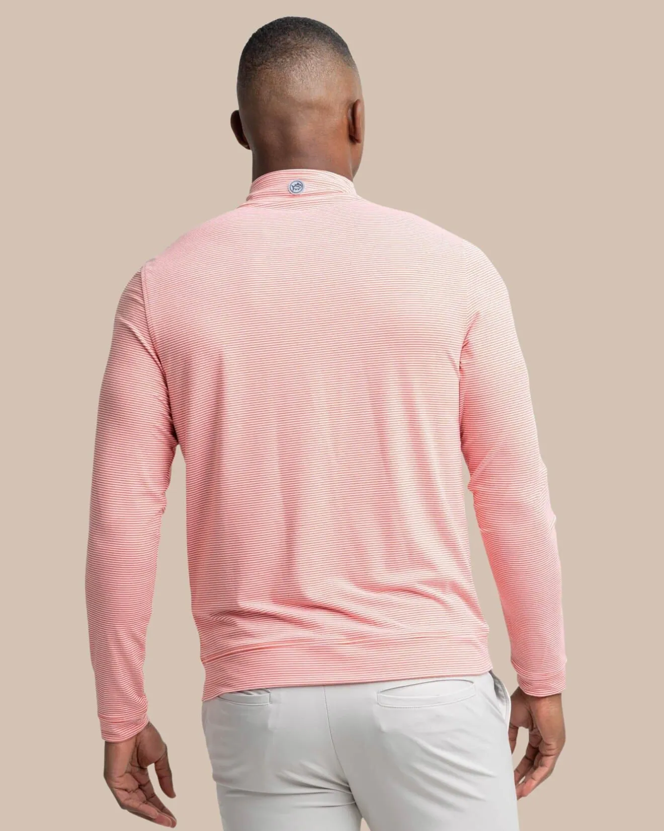 Cruiser Micro-Stripe Heather Quarter Zip<Southern Tide Best Sale