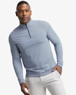 Cruiser Micro-Stripe Heather Quarter Zip<Southern Tide Best Sale