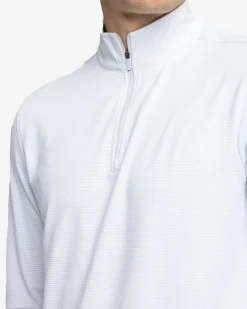 Cruiser Micro-Stripe Heather Quarter Zip<Southern Tide Best Sale