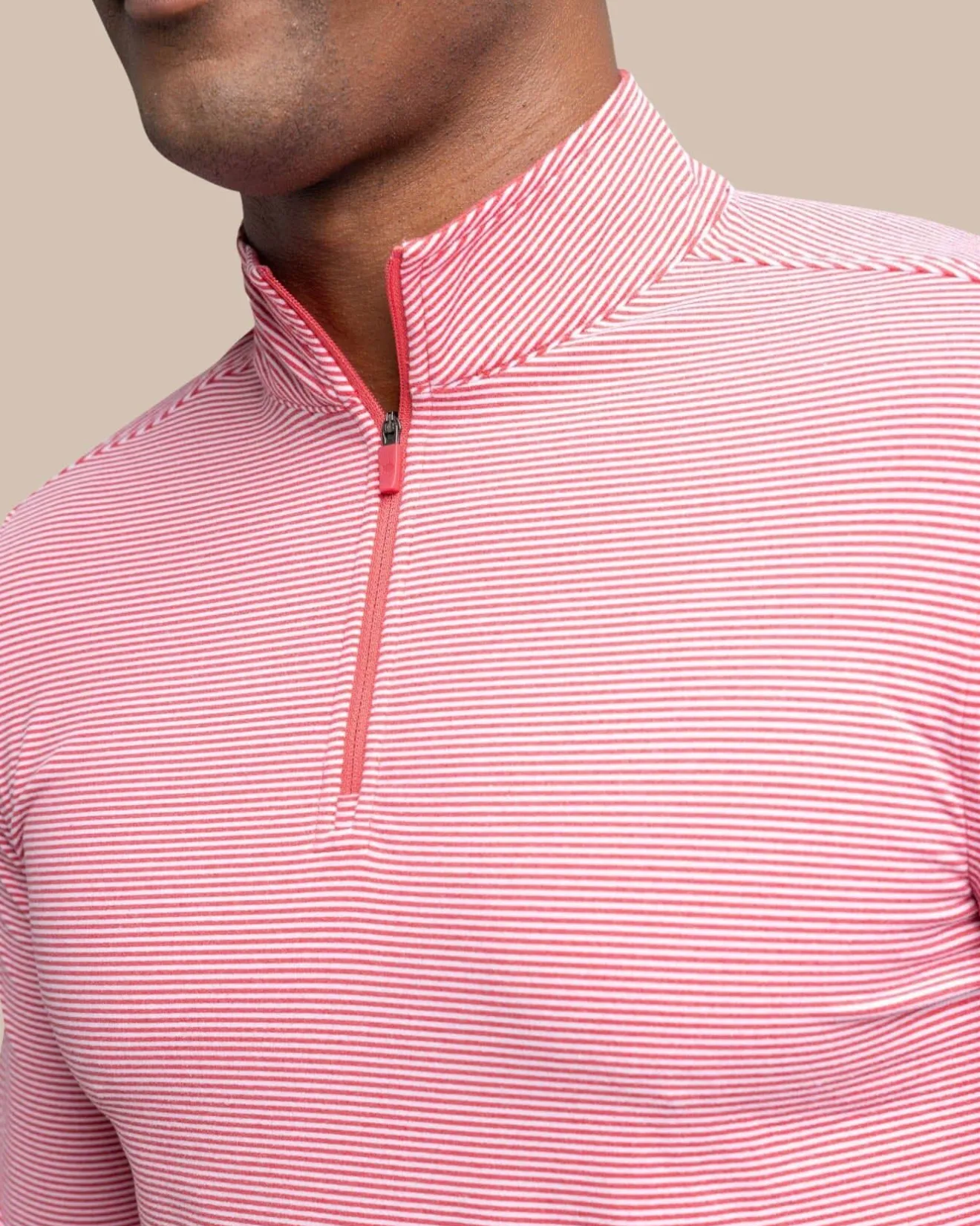Cruiser Micro-Stripe Heather Quarter Zip<Southern Tide Best Sale