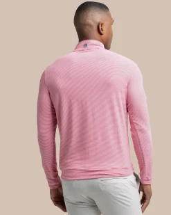 Cruiser Micro-Stripe Heather Quarter Zip<Southern Tide Best Sale