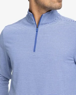 Cruiser Micro-Stripe Heather Quarter Zip<Southern Tide Best Sale