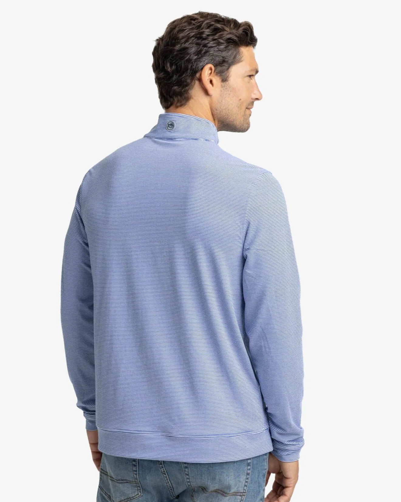 Cruiser Micro-Stripe Heather Quarter Zip<Southern Tide Best Sale