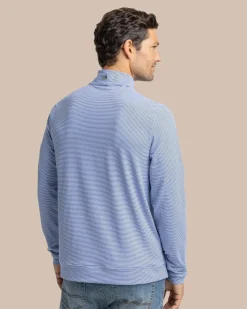 Cruiser Micro-Stripe Heather Quarter Zip<Southern Tide Best Sale
