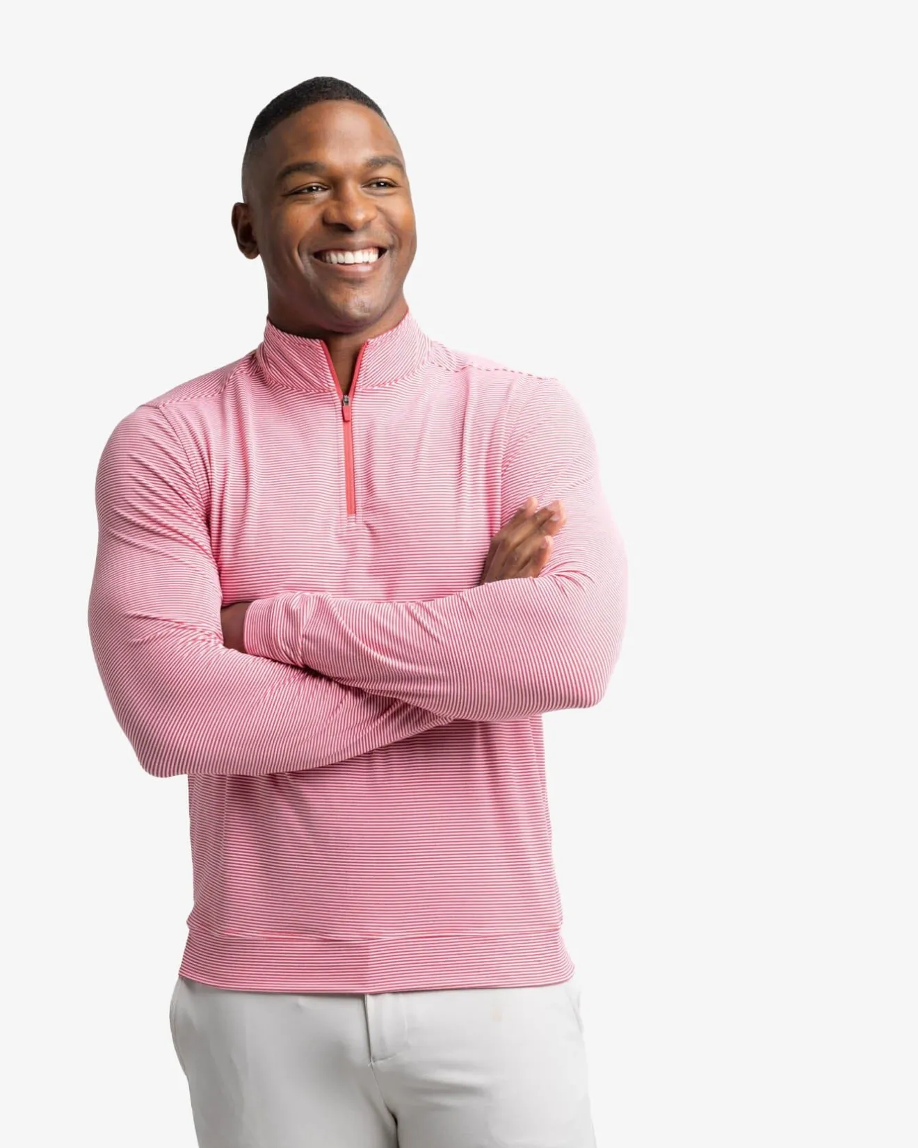 Cruiser Micro-Stripe Heather Quarter Zip<Southern Tide Best Sale