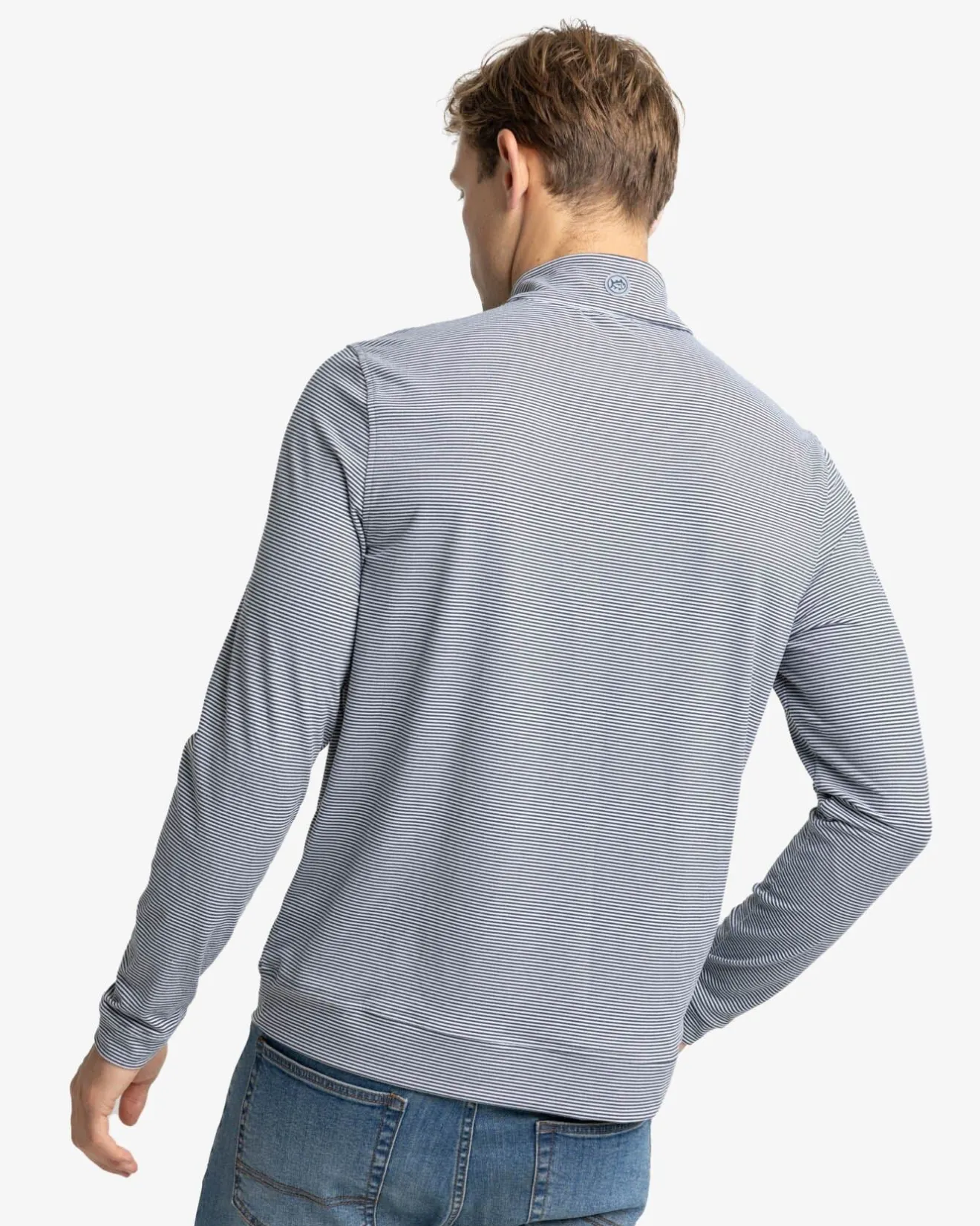 Cruiser Micro-Stripe Heather Quarter Zip<Southern Tide Best Sale