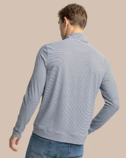 Cruiser Micro-Stripe Heather Quarter Zip<Southern Tide Best Sale