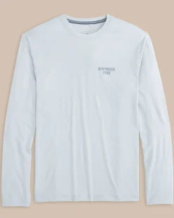 Dotted Sportfish Stack Long Sleeve Performance T-Shirt<Southern Tide Flash Sale