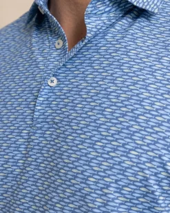 Driver Casual Water Printed Polo<Southern Tide Sale