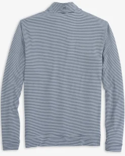 East Carolina Cruiser Micro-Stripe Heather Quarter Zip<Southern Tide Outlet