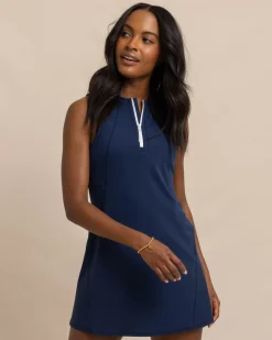 Frances Zip Front Performance Dress<Southern Tide New