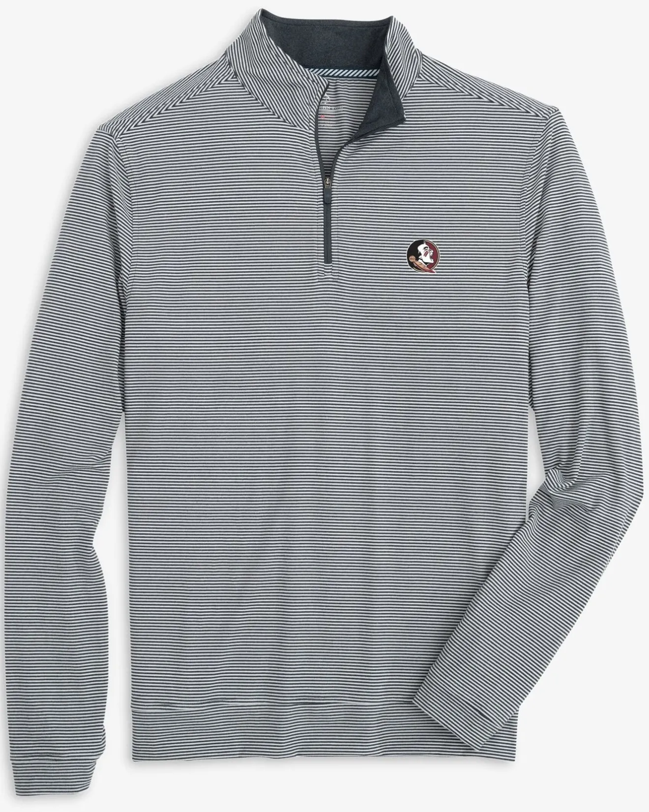 Fsu Seminoles Cruiser Micro-Stripe Heather Quarter Zip<Southern Tide Sale