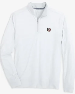 Fsu Seminoles Cruiser Micro-Stripe Heather Quarter Zip<Southern Tide Sale