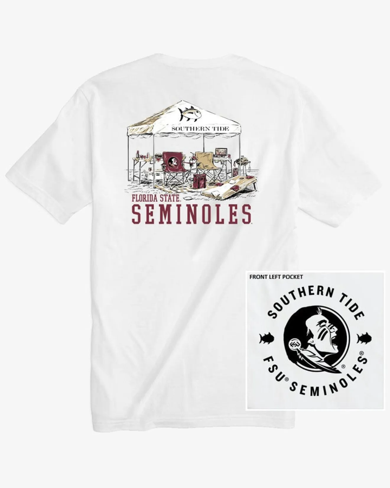 Fsu Seminoles Tailgate Time T-Shirt<Southern Tide Cheap