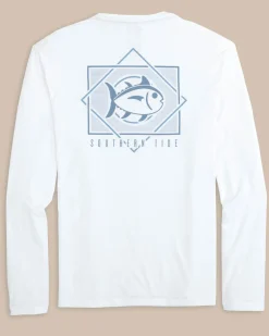 Geometric Striped Long Sleeve Performance T-Shirt<Southern Tide Online