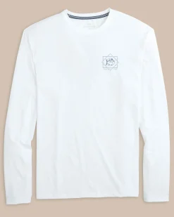 Geometric Striped Long Sleeve Performance T-Shirt<Southern Tide Online