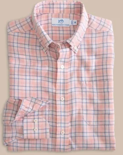 Headland Conestee Plaid Long Sleeve Sport Shirt<Southern Tide Cheap
