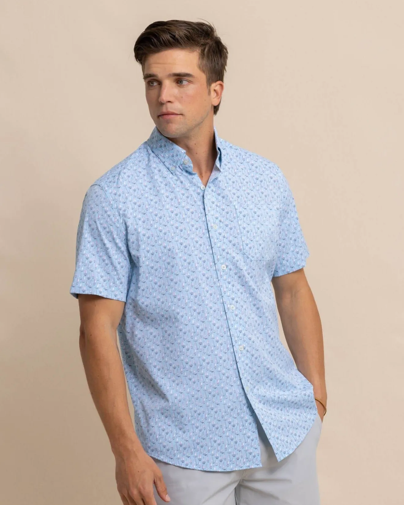 Intercoastal Forget A-Boat It Short Sleeve Sport Shirt<Southern Tide Outlet
