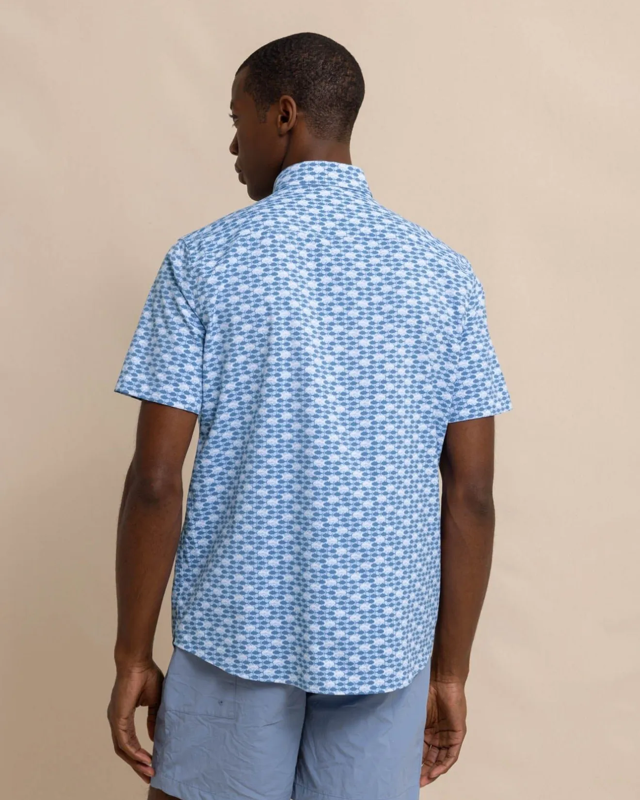 Intercoastal Heather Skipping Jacks Short Sleeve Sport Shirt<Southern Tide Hot