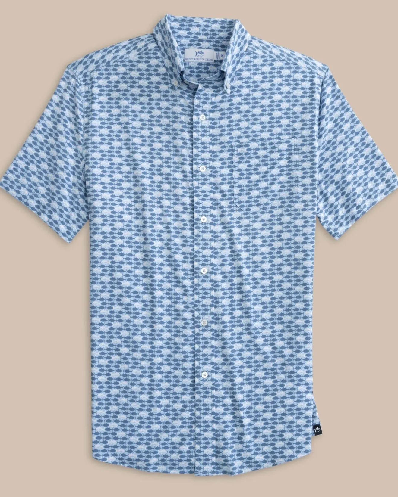 Intercoastal Heather Skipping Jacks Short Sleeve Sport Shirt<Southern Tide Hot