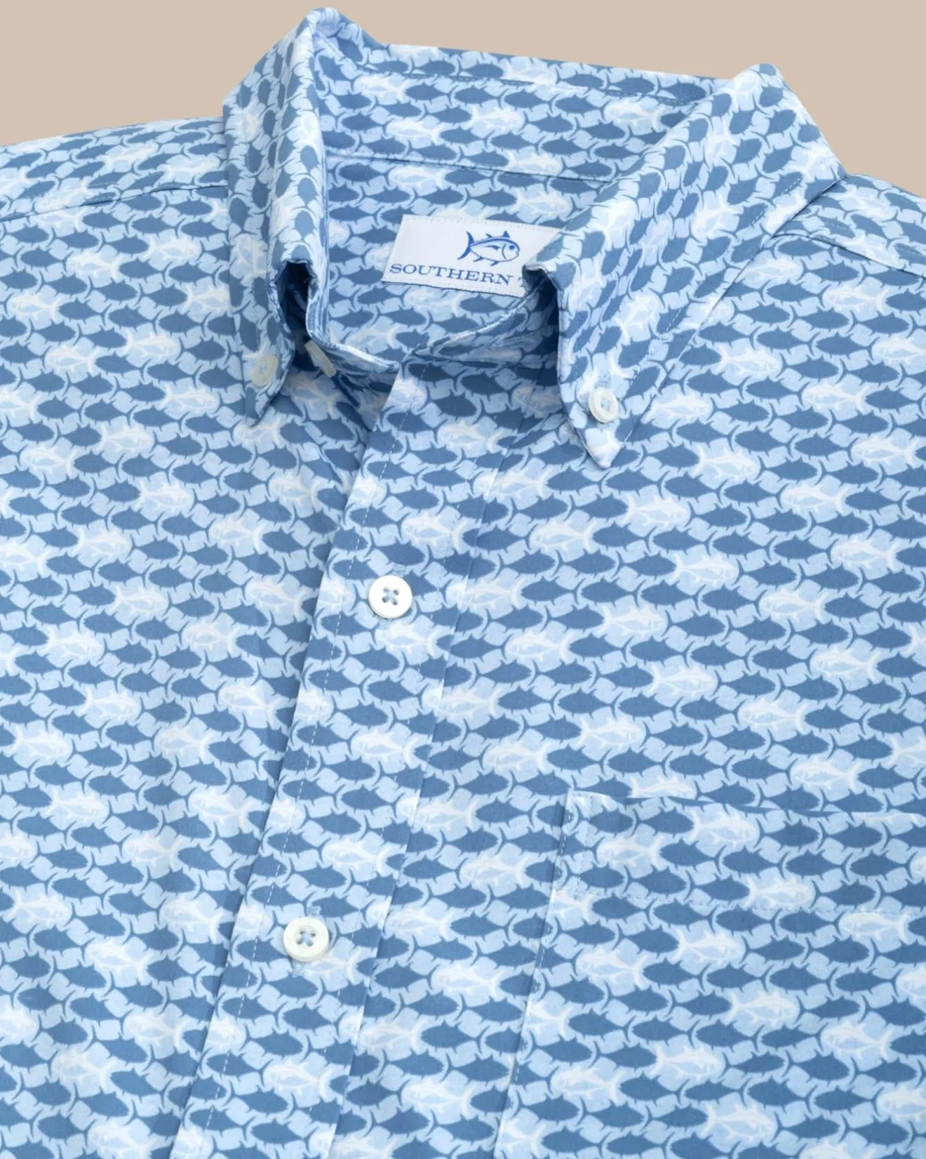 Intercoastal Heather Skipping Jacks Short Sleeve Sport Shirt<Southern Tide Hot