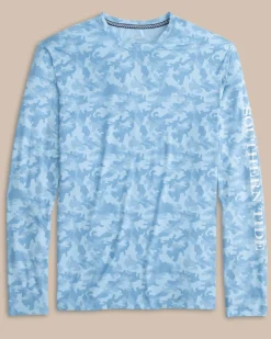 Island Camo Long Sleeve Performance T-Shirt<Southern Tide Fashion