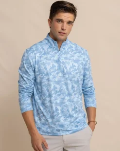 Island Camo Print Cruiser Quarter Zip<Southern Tide Discount