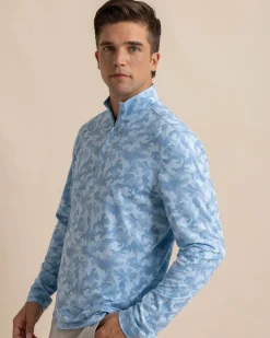 Island Camo Print Cruiser Quarter Zip<Southern Tide Discount