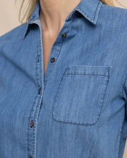 Katherine Denim Shirt<Southern Tide Store