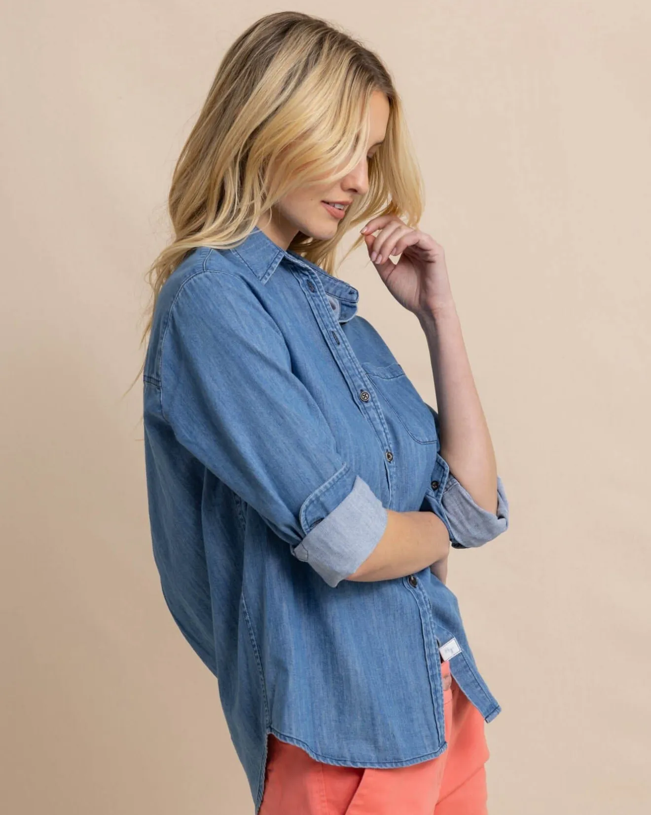 Katherine Denim Shirt<Southern Tide Store