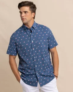 Keep It Nautical Intercoastal Heather Short Sleeve Sport Shirt<Southern Tide Online