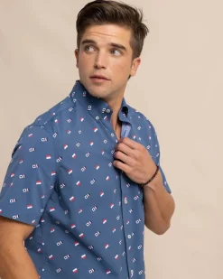 Keep It Nautical Intercoastal Heather Short Sleeve Sport Shirt<Southern Tide Online