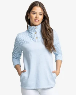 Kelsea Quilted Heather Pullover<Southern Tide Online