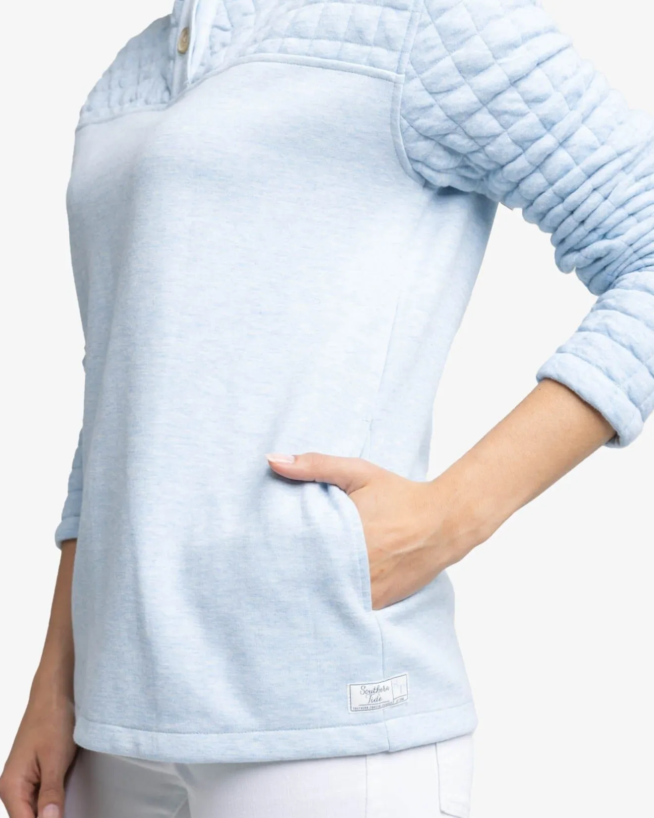 Kelsea Quilted Heather Pullover<Southern Tide Online