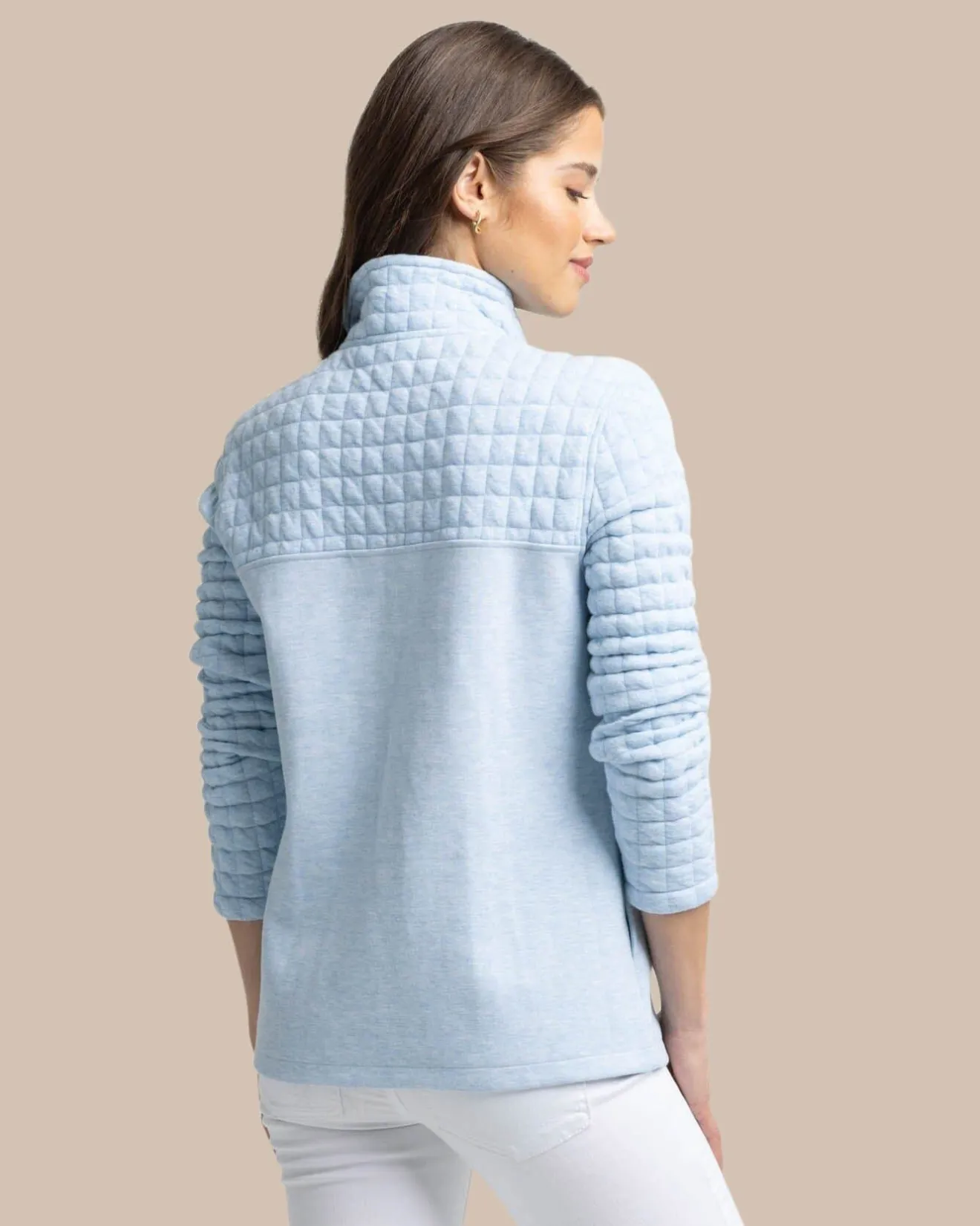 Kelsea Quilted Heather Pullover<Southern Tide Online