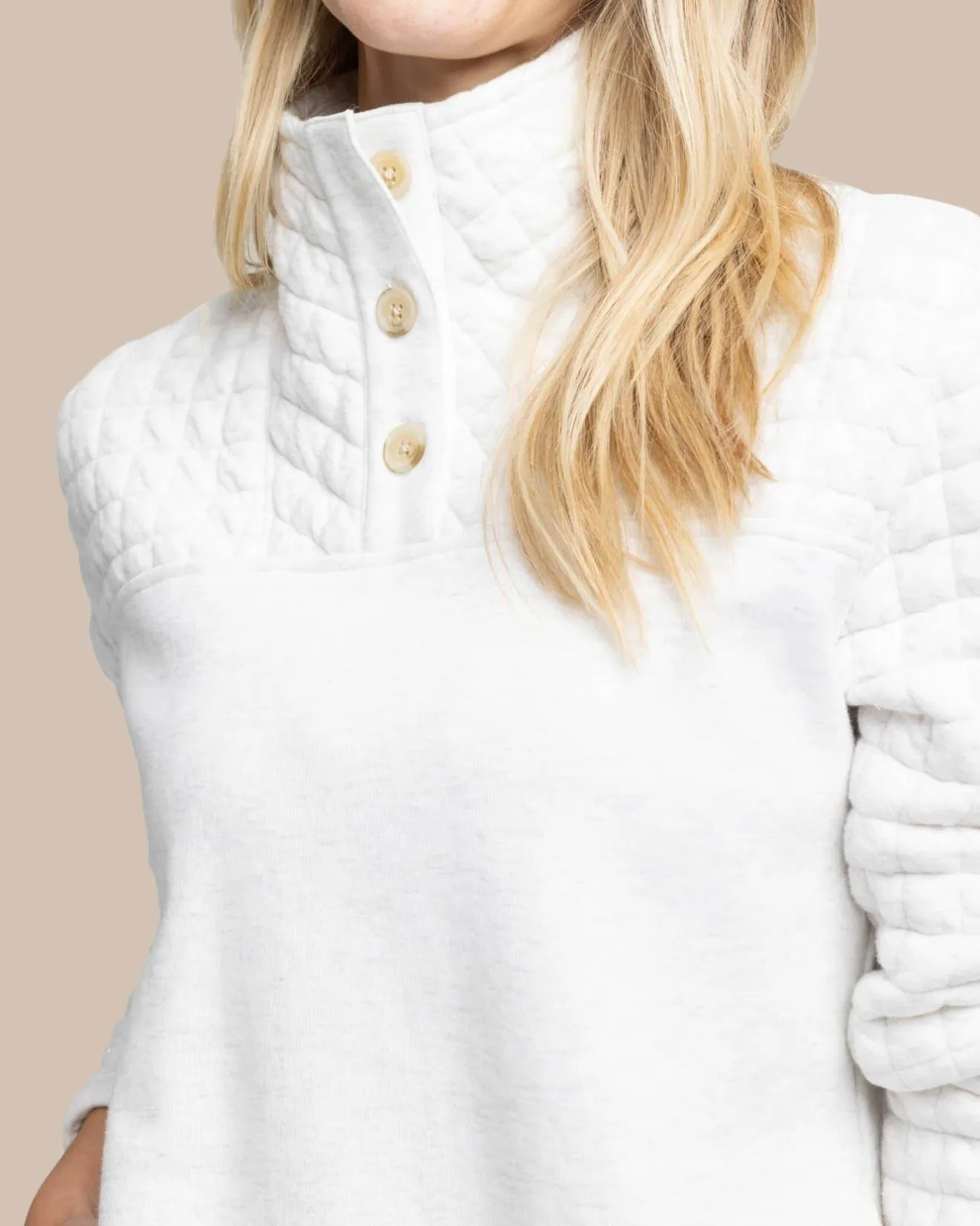 Kelsea Quilted Heather Pullover<Southern Tide Online