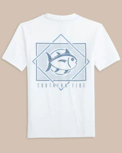 Kids Geometric Striped Short Sleeve Performance T-Shirt<Southern Tide Hot