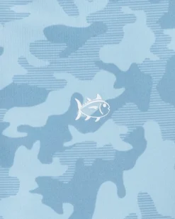 Kids Island Camo Long Sleeve Performance T-Shirt<Southern Tide New