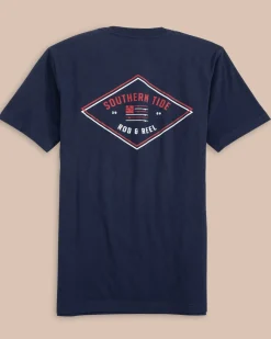 Kids Rod And Reel Flag Short Sleeve T-Shirt<Southern Tide Fashion