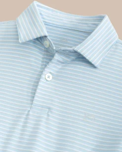 Kids Ryder Heather Halls Stripe Performance Polo<Southern Tide Cheap