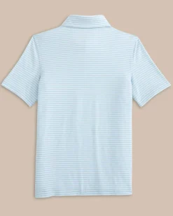 Kids Ryder Heather Halls Stripe Performance Polo<Southern Tide Cheap