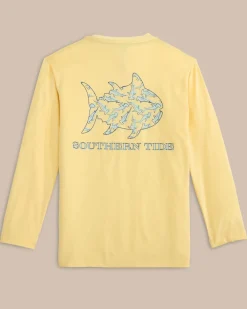 Kids Sharks And Skipjacks Performance Long Sleeve T-Shirt<Southern Tide Online
