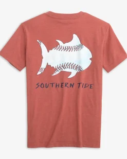 Kids Sketched Baseball Heather T-Shirt<Southern Tide Discount