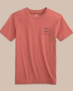 Kids Sketched Baseball Heather T-Shirt<Southern Tide Discount