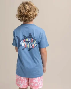 Kids Skipjack Lure Fill Short Sleeve T-Shirt<Southern Tide Best Sale