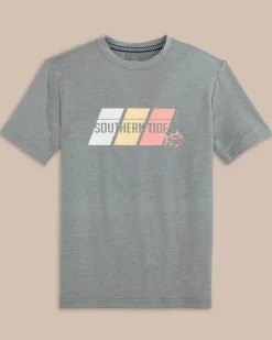 Kids St Tri Block Heather Short Sleeve Performance T-Shirt<Southern Tide Flash Sale