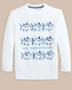 Kids St Triple Stack Ocean Front Graphic Long Sleeve Performance T-Shirt<Southern Tide Flash Sale