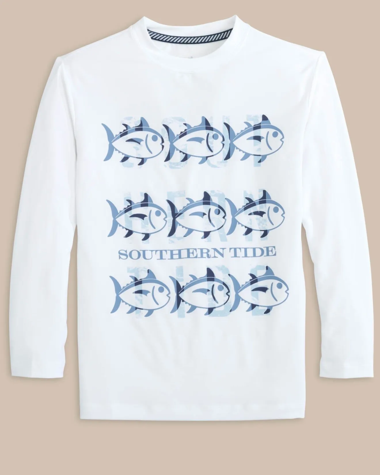 Kids St Triple Stack Ocean Front Graphic Long Sleeve Performance T-Shirt<Southern Tide Flash Sale